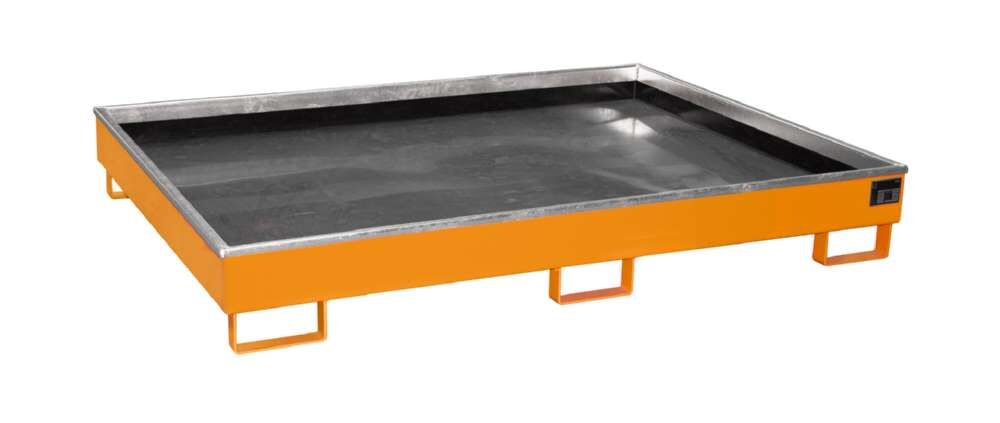 Bauer Regalwanne mit PE Einsatz RW 1800 PE gelborange 1765 x 255 x 1315 mm Produktbild Bauer Regalwanne mit PE Einsatz RW 1800 PE gelborange 1765 x 255 x 1315 mm