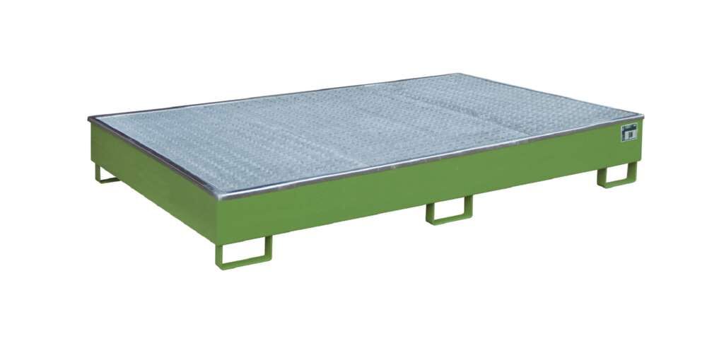 Bauer Regalwanne mit Einsatz RW GR 2200 2 PE resedagrün 2165 x 510 x 1315 mm Produktbild Bauer Regalwanne mit Einsatz RW GR 2200 2 PE resedagrün 2165 x 510 x 1315 mm