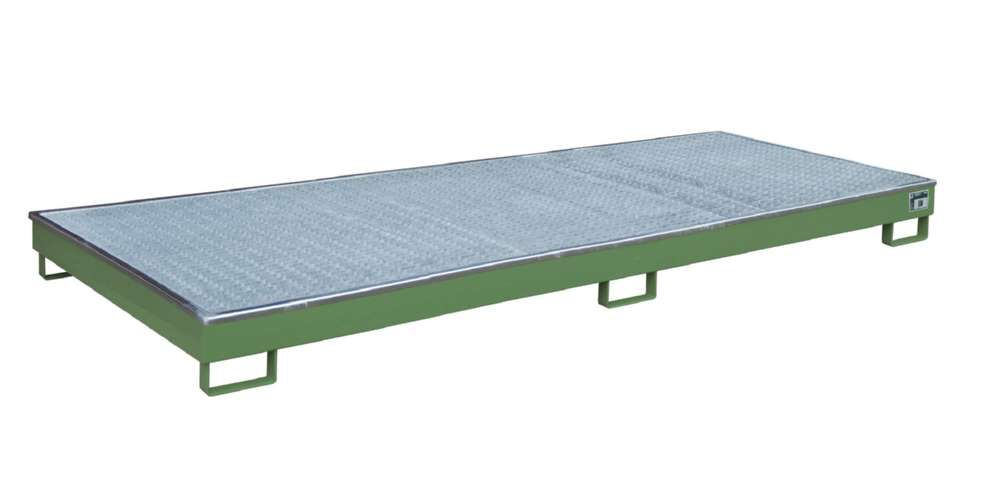 Bauer Regalwanne mit Einsatz RW GR 3300 1 PE resedagrün 3265 x 195 x 1315 mm Produktbild Bauer Regalwanne mit Einsatz RW GR 3300 1 PE resedagrün 3265 x 195 x 1315 mm