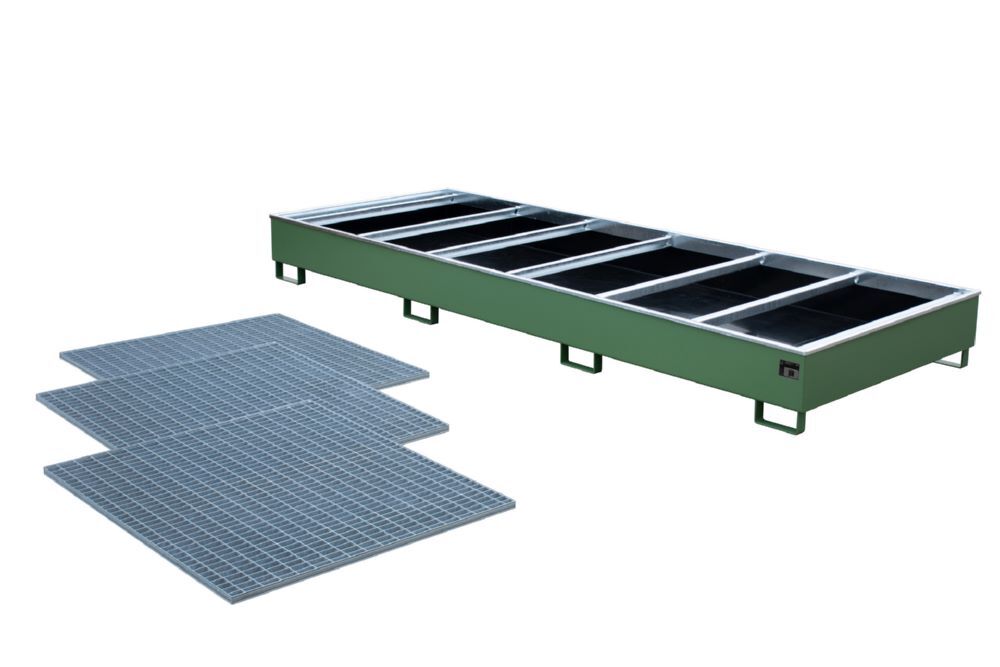 Produktbild Regalwanne mit PE-Einsatz RW-GR 3600-3 PE, lackiert, Resedagrün bild 4