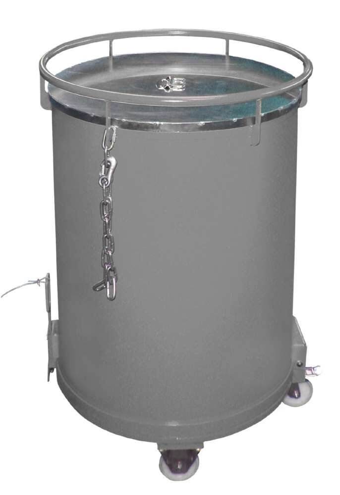 Bauer Rundbehälter RB 450 lackiert mausgrau mit Bodenentleerung Produktbild Bauer Rundbehälter RB 450 lackiert mausgrau mit Bodenentleerung