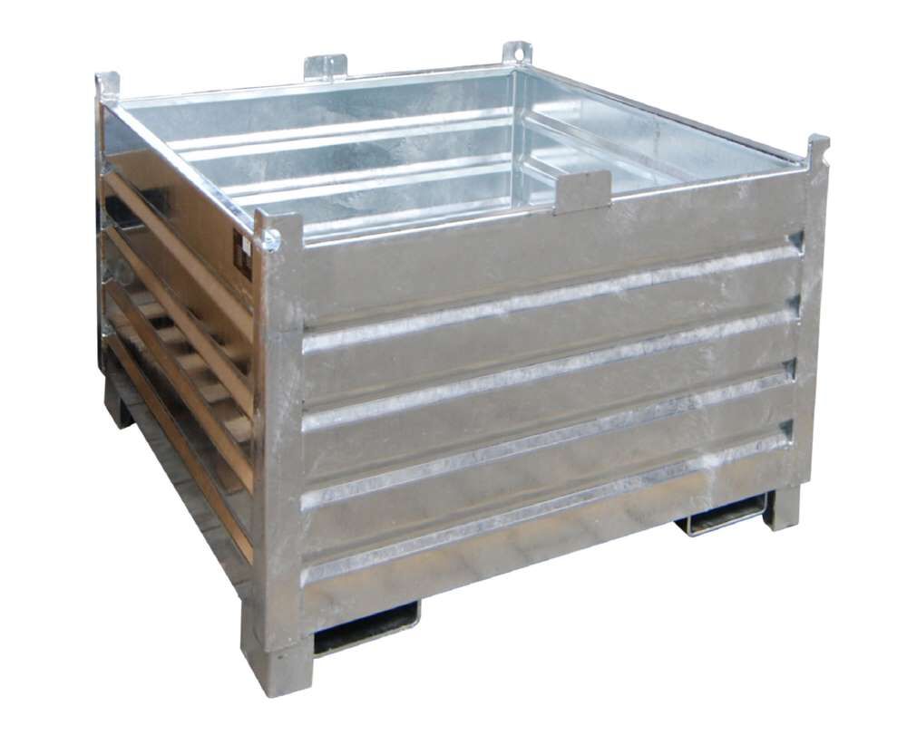 Bauer Sammelbehälter System SBS 1000 feuerverzinkt 1200 x 850 x 1200 mm Produktbild Bauer Sammelbehälter System SBS 1000 feuerverzinkt 1200 x 850 x 1200 mm