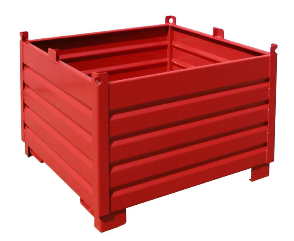 Bauer Sammelbehälter System SBS 1000 feuerrot 1200 x 850 x 1200 mm Produktbild Bauer Sammelbehälter System SBS 1000 feuerrot 1200 x 850 x 1200 mm