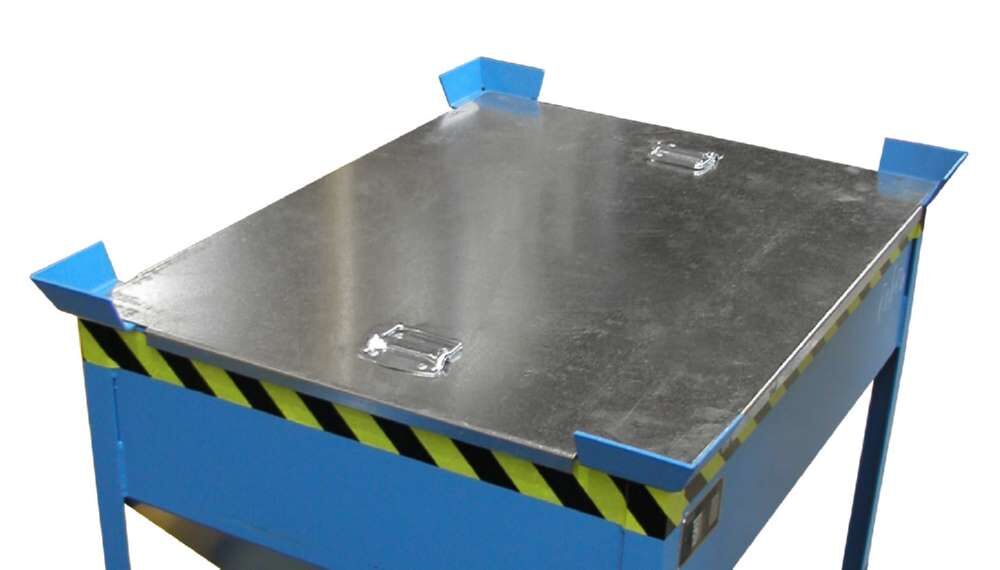 Bauer Silobehälter SG-D 375 lackiert lichtblau 860 x 1090 x 1170 mm Produktbild Bauer Silobehälter SG-D 375 lackiert lichtblau 860 x 1090 x 1170 mm bild 2