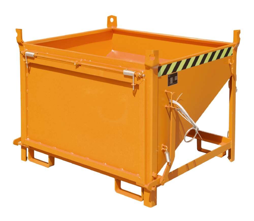 Bauer Silobehälter SGK 50 lackiert gelborange mit stirnseitiger Entleerung Produktbild Bauer Silobehälter SGK 50 lackiert gelborange mit stirnseitiger Entleerung