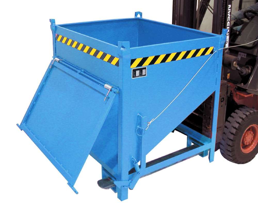 Bauer Silobehälter SGK 75 lackiert lichtblau mit Stirnseitige Klappe Produktbild Bauer Silobehälter SGK 75 lackiert lichtblau mit Stirnseitige Klappe