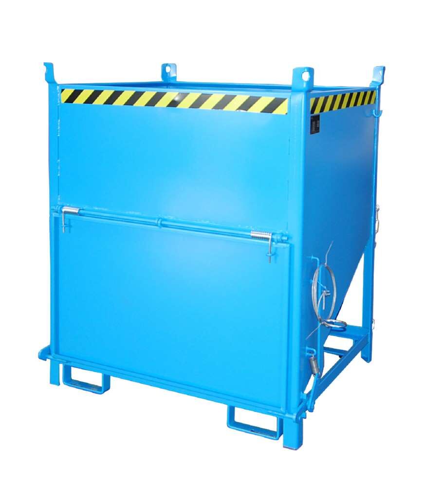 Bauer Silobehälter SGK 100 lackiert lichtblau Stirnseitige Klappe Produktbild Bauer Silobehälter SGK 100 lackiert lichtblau Stirnseitige Klappe bild 2