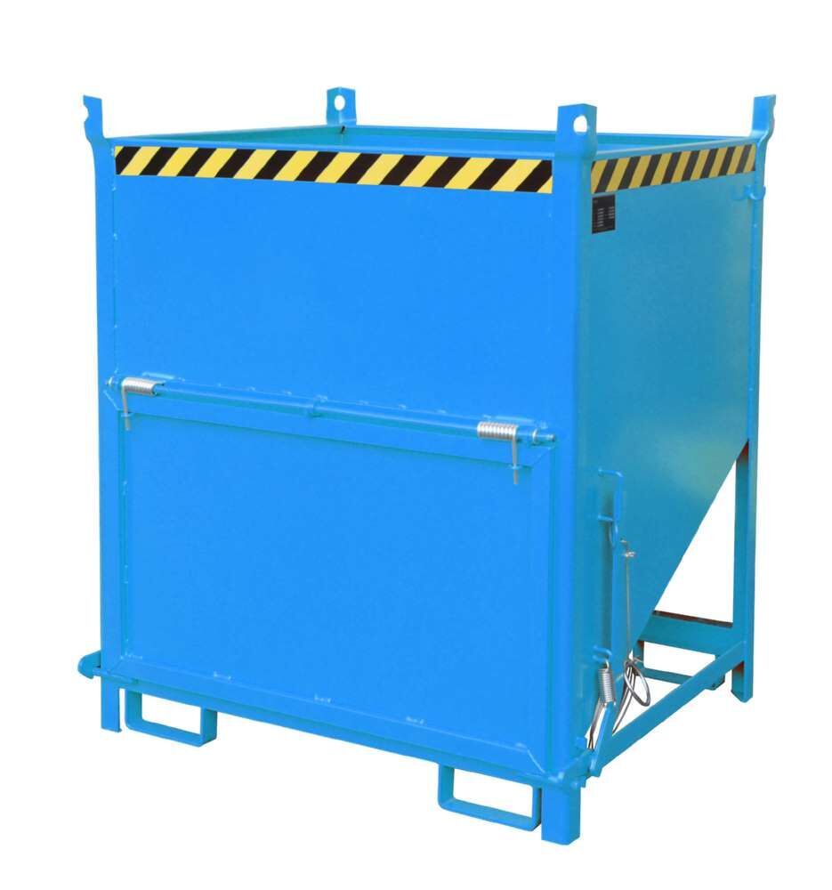 Bauer Silobehälter SGK 100 lackiert lichtblau Stirnseitige Klappe Produktbild Bauer Silobehälter SGK 100 lackiert lichtblau Stirnseitige Klappe