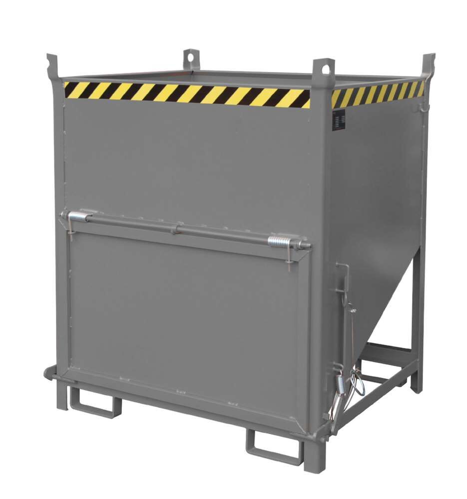 Bauer Silobehälter SGK 100 lackiert mausgrau Stirnseitige Klappe Produktbild Bauer Silobehälter SGK 100 lackiert mausgrau Stirnseitige Klappe