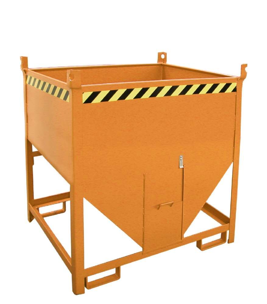 Bauer Silobehälter SGS 75 lackiert gelborange 1200 x 1000 x 1260 mm Produktbild Bauer Silobehälter SGS 75 lackiert gelborange 1200 x 1000 x 1260 mm