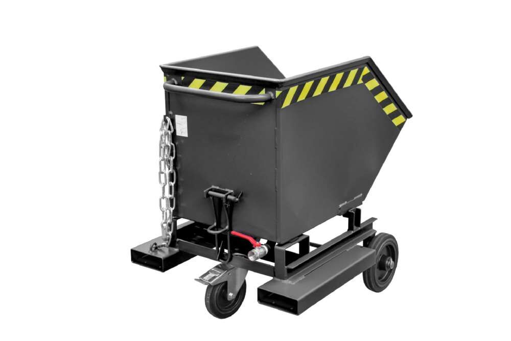 Bauer Späne-Kastenwagen SKW-ET 250 mit manueller Kippfunktion lackiert schwarzgrau Produktbild Bauer Späne-Kastenwagen SKW-ET 250 mit manueller Kippfunktion lackiert schwarzgrau bild 2