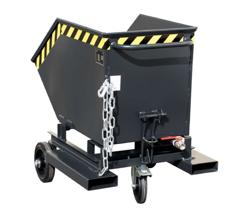 Bauer Späne-Kastenwagen SKW-ET 250 mit manueller Kippfunktion lackiert schwarzgrau Produktbild Bauer Späne-Kastenwagen SKW-ET 250 mit manueller Kippfunktion lackiert schwarzgrau bild 3