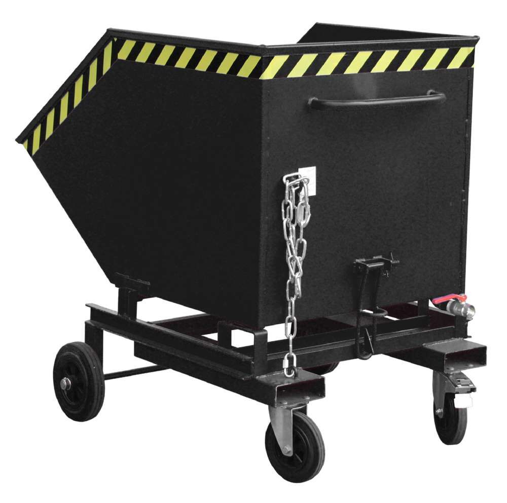 Bauer Späne-Kastenwagen SKW-ET 600 lackiert Öl und wasserdicht schwarzgrau Produktbild Bauer Späne-Kastenwagen SKW-ET 600 lackiert Öl und wasserdicht schwarzgrau