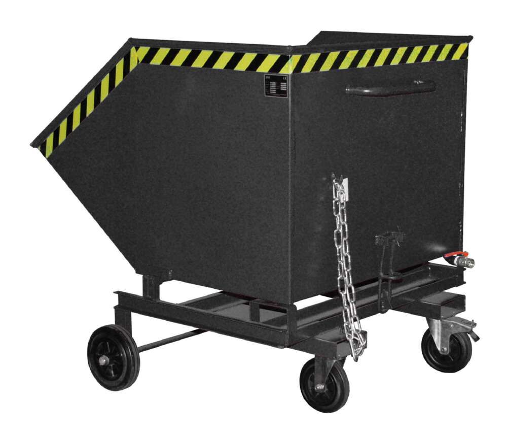 Bauer Späne-Kastenwagen SKW-ET 1000 Öl und wasserdicht lackiert schwarzgrau Produktbild Bauer Späne-Kastenwagen SKW-ET 1000 Öl und wasserdicht lackiert schwarzgrau