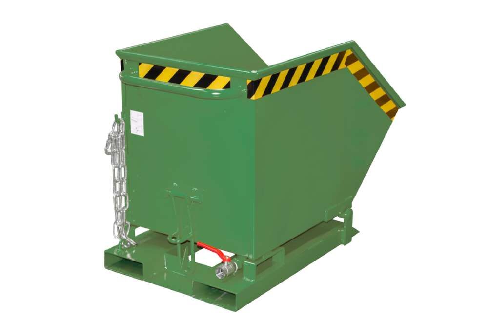 Bauer Späne-Kippmulde SKK 250 lackiert resedagrün 590 x 1115 x 740 mm Produktbild Bauer Späne-Kippmulde SKK 250 lackiert resedagrün 590 x 1115 x 740 mm