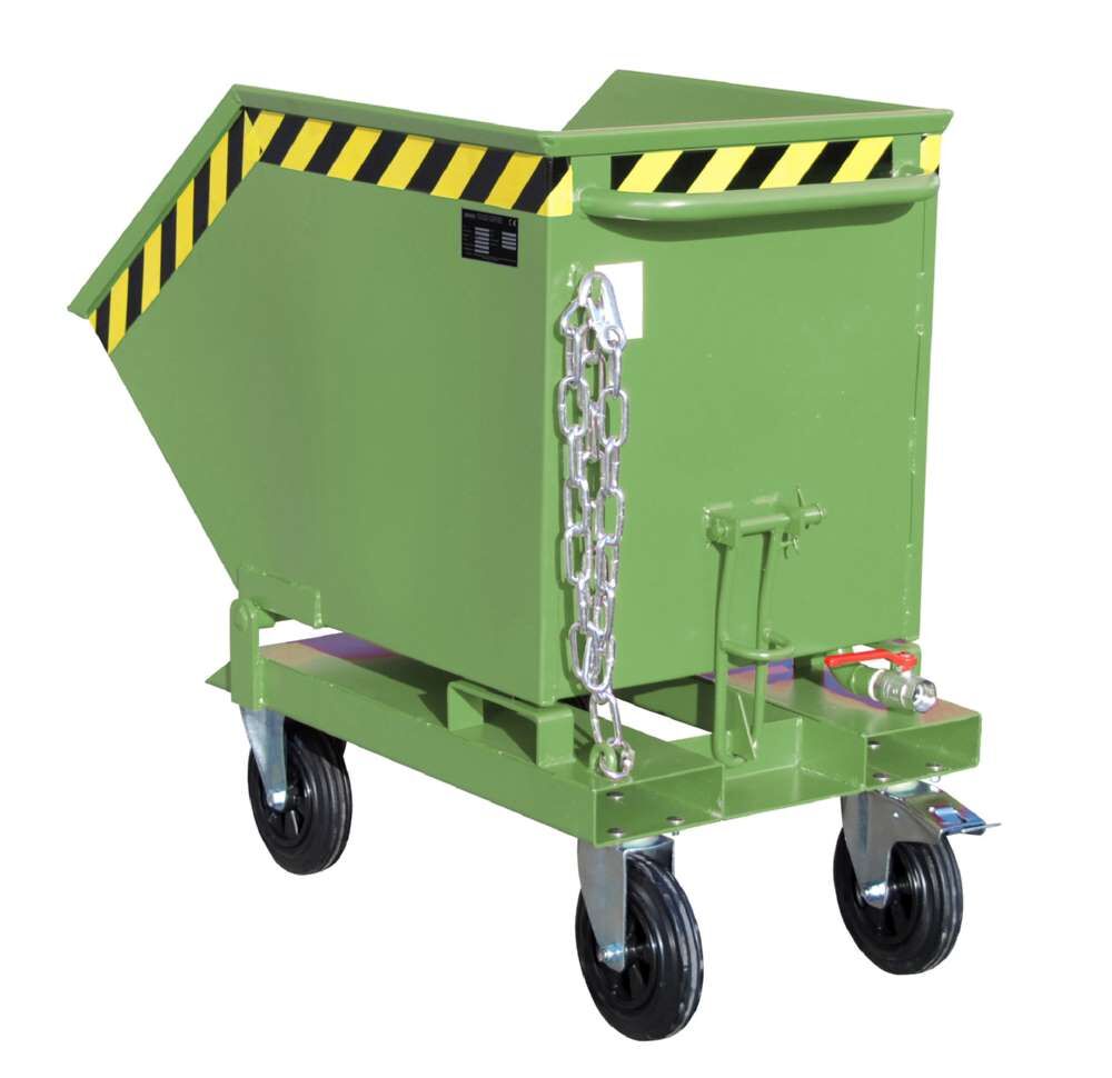 Bauer Späne-Kippmulde SKK 250 lackiert resedagrün 590 x 1115 x 740 mm Produktbild Bauer Späne-Kippmulde SKK 250 lackiert resedagrün 590 x 1115 x 740 mm bild 2