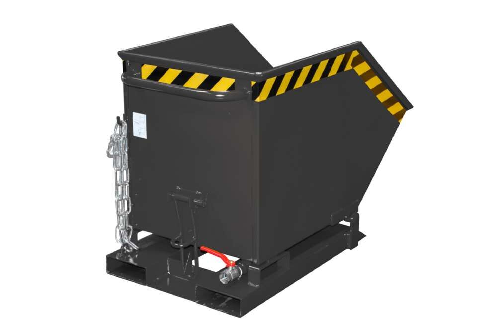 Bauer Späne-Kippmulde SKK 250 lackiert schwarzgrau 590 x 1115 x 740 mm Produktbild Bauer Späne-Kippmulde SKK 250 lackiert schwarzgrau 590 x 1115 x 740 mm