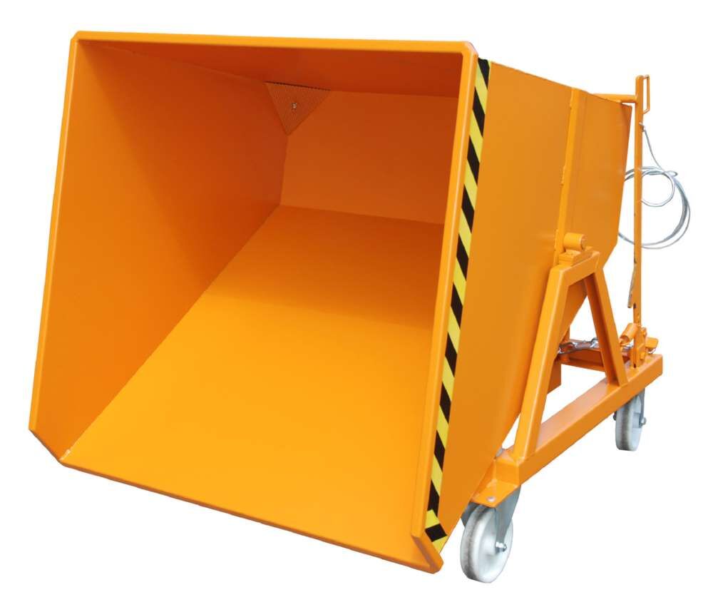 Bauer Späne-Kippmulde SKS 700 wasserdicht lackiert gelborange Produktbild Bauer Späne-Kippmulde SKS 700 wasserdicht lackiert gelborange bild 3