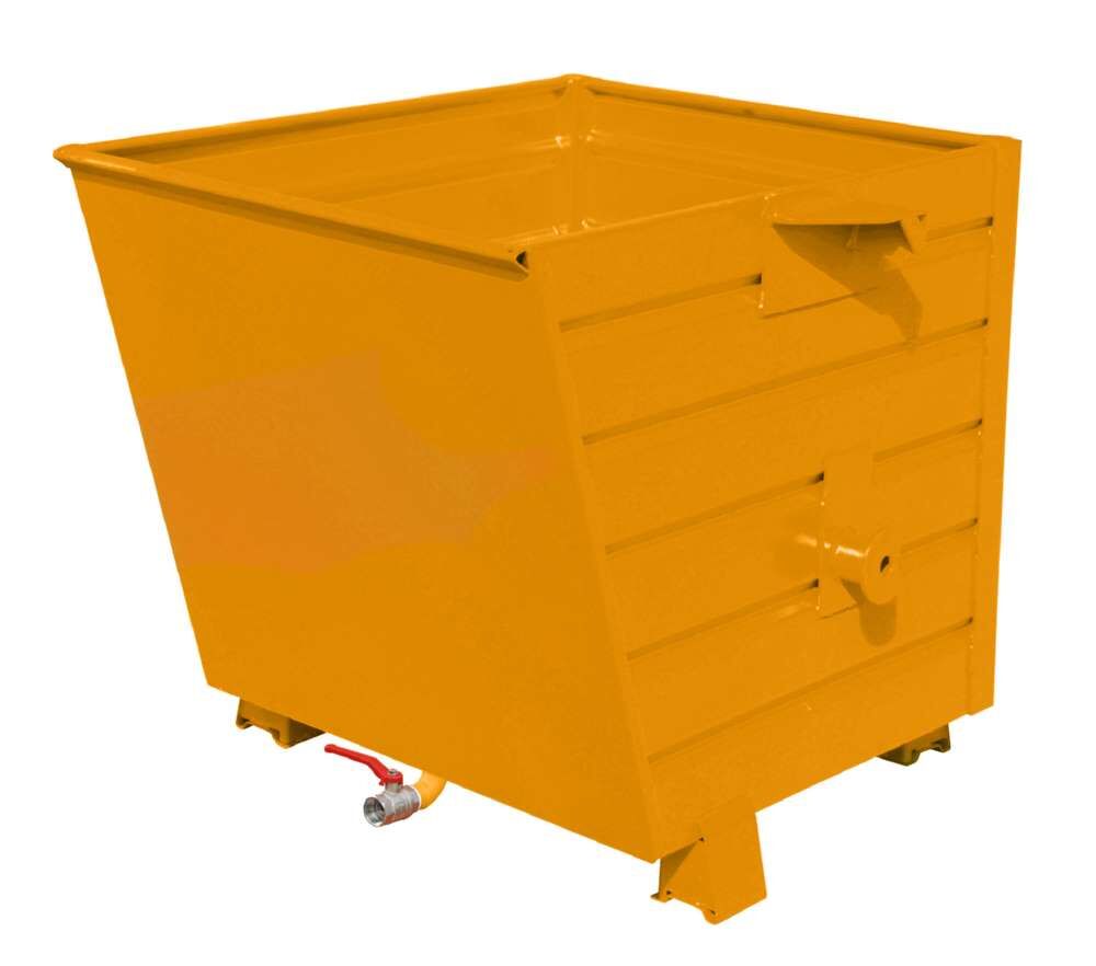 Bauer Späne-Stapelkipper BSL 55 lackiert gelborange 800 x 1000 x 900 mm Produktbild Bauer Späne-Stapelkipper BSL 55 lackiert gelborange 800 x 1000 x 900 mm