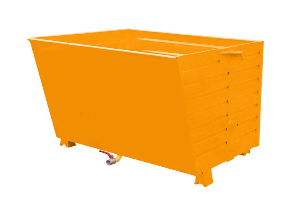 Bauer Späne-Stapelkipper BSL 150 lackiert gelborange 1500 x 1200 x 1000 mm Produktbild Bauer Späne-Stapelkipper BSL 150 lackiert gelborange 1500 x 1200 x 1000 mm