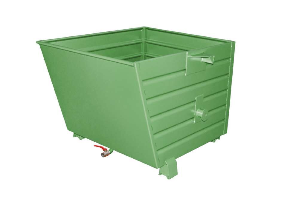 Bauer Späne-Stapelkipper BSL 90 lackiert resedagrün 1000 x 1200 x 900 mm Produktbild Bauer Späne-Stapelkipper BSL 90 lackiert resedagrün 1000 x 1200 x 900 mm