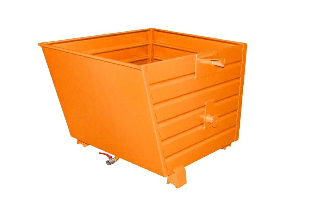 Bauer Späne-Stapelkipper BSS 90 lackiert gelborange stapelbar Produktbild Bauer Späne-Stapelkipper BSS 90 lackiert gelborange stapelbar