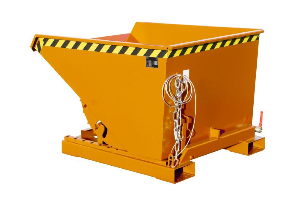 Bauer Spänebehälter EXPO-E 600 lackiert Gelborange Breite 1070 mm Produktbild Bauer Spänebehälter EXPO-E 600 lackiert Gelborange Breite 1070 mm