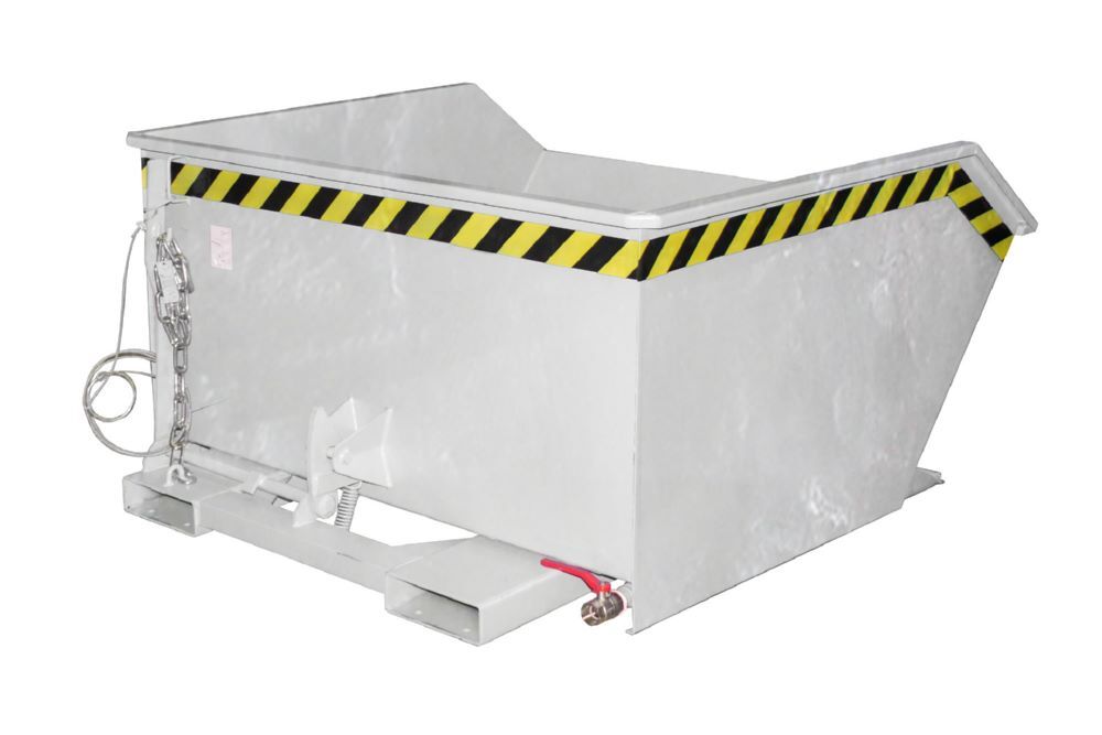 Bauer Spänebehälter GU-E 750 feuerverzinkt Tragfähigkeit 1000 kg Breite 1280 mm Produktbild Bauer Spänebehälter GU-E 750 feuerverzinkt Tragfähigkeit 1000 kg Breite 1280 mm