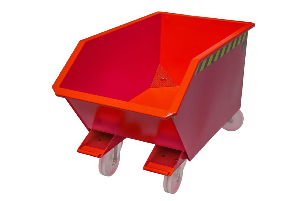 Bauer Spänebehälter GU-E 300 lackiert Feuerrot Tragfähigkeit 750 kg Produktbild Bauer Spänebehälter GU-E 300 lackiert Feuerrot Tragfähigkeit 750 kg bild 2