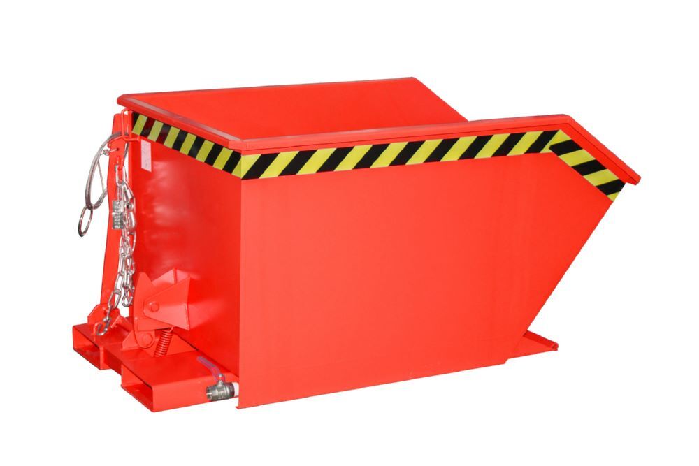 Bauer Spänebehälter GU-E 500 lackiert Feuerrot Tragfähigkeit 1000 kg Produktbild Bauer Spänebehälter GU-E 500 lackiert Feuerrot Tragfähigkeit 1000 kg