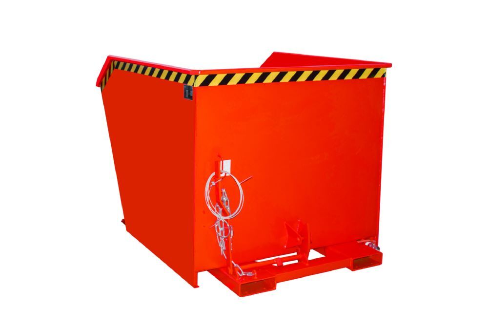 Bauer Spänebehälter GU-E 1500 lackiert Feuerrot Tragfähigkeit 1500 kg Produktbild Bauer Spänebehälter GU-E 1500 lackiert Feuerrot Tragfähigkeit 1500 kg