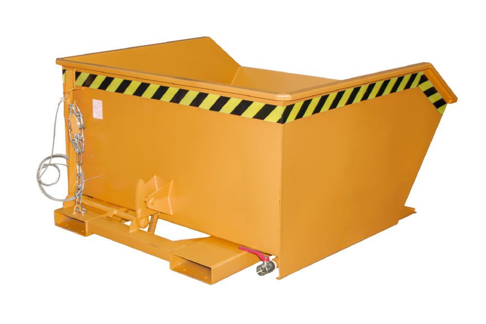 Bauer Spänebehälter GU-E 750 lackiert Gelborange Tragfähigkeit 1000 kg Produktbild Bauer Spänebehälter GU-E 750 lackiert Gelborange Tragfähigkeit 1000 kg