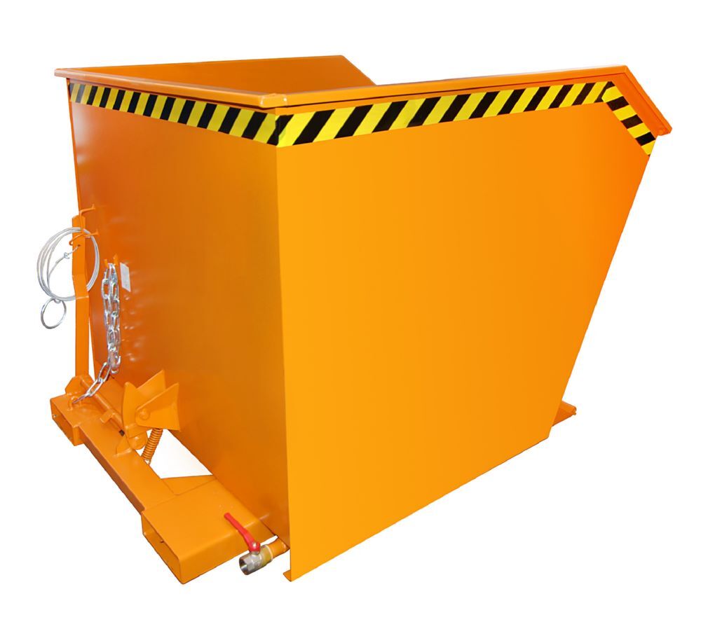 Bauer Spänebehälter GU-E 1000 lackiert Gelborange Breite 1280 mm Produktbild Bauer Spänebehälter GU-E 1000 lackiert Gelborange Breite 1280 mm bild 2