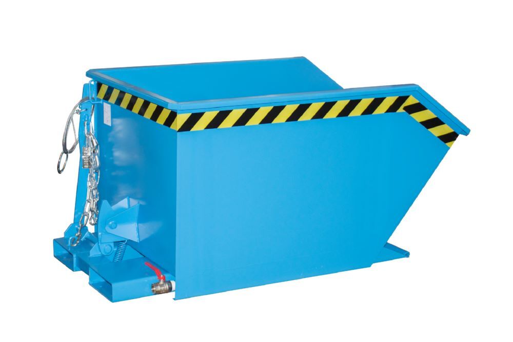 Bauer Spänebehälter GU-E 500 lackiert Lichtblau Tragfähigkeit 1000 kg Produktbild Bauer Spänebehälter GU-E 500 lackiert Lichtblau Tragfähigkeit 1000 kg