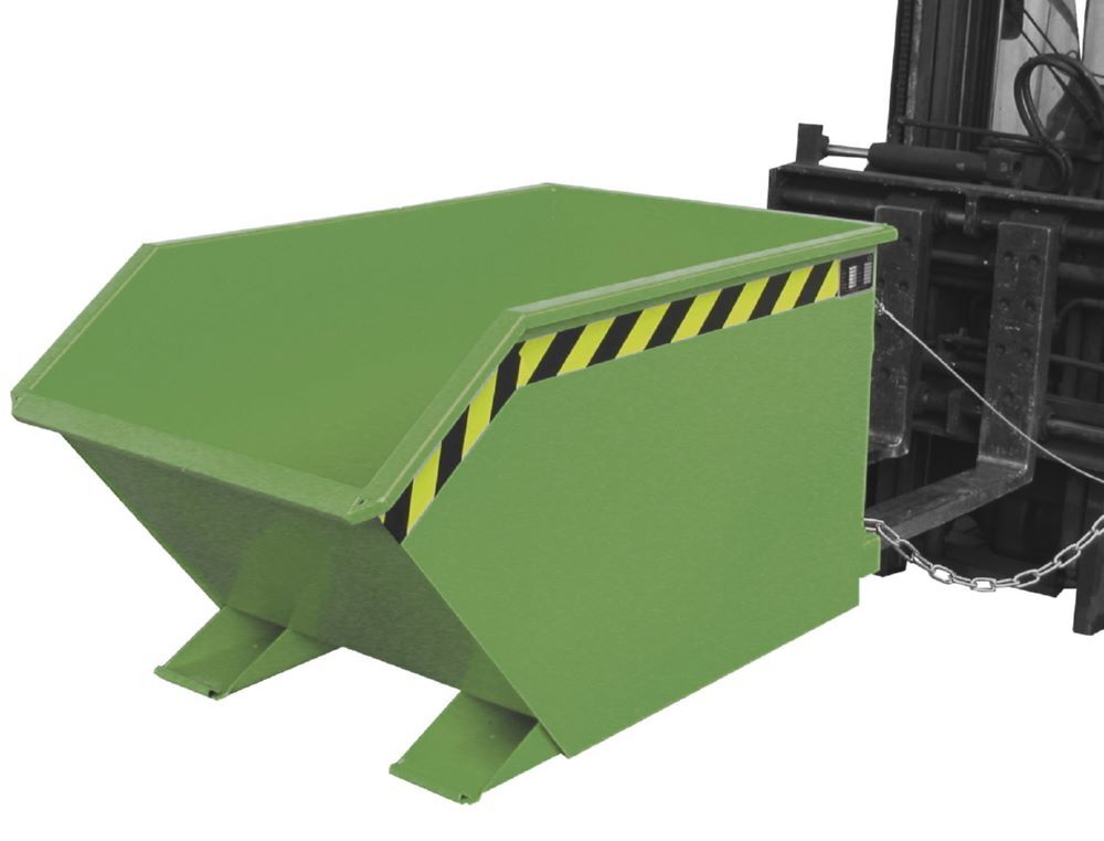 Bauer Spänebehälter GU-E 500 lackiert Resedagrün Tragfähigkeit 1000 kg Produktbild Bauer Spänebehälter GU-E 500 lackiert Resedagrün Tragfähigkeit 1000 kg bild 2
