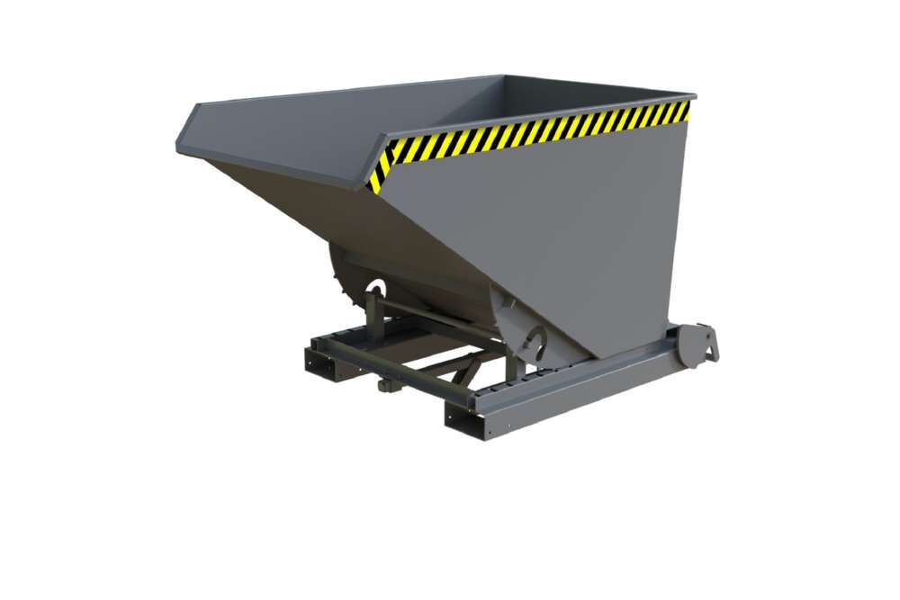 Bauer Automatischer Spänebehälter S4A 1200 lackiert mausgrau 1095 x 1920 x 1125 mm Produktbild Bauer Automatischer Spänebehälter S4A 1200 lackiert mausgrau 1095 x 1920 x 1125 mm