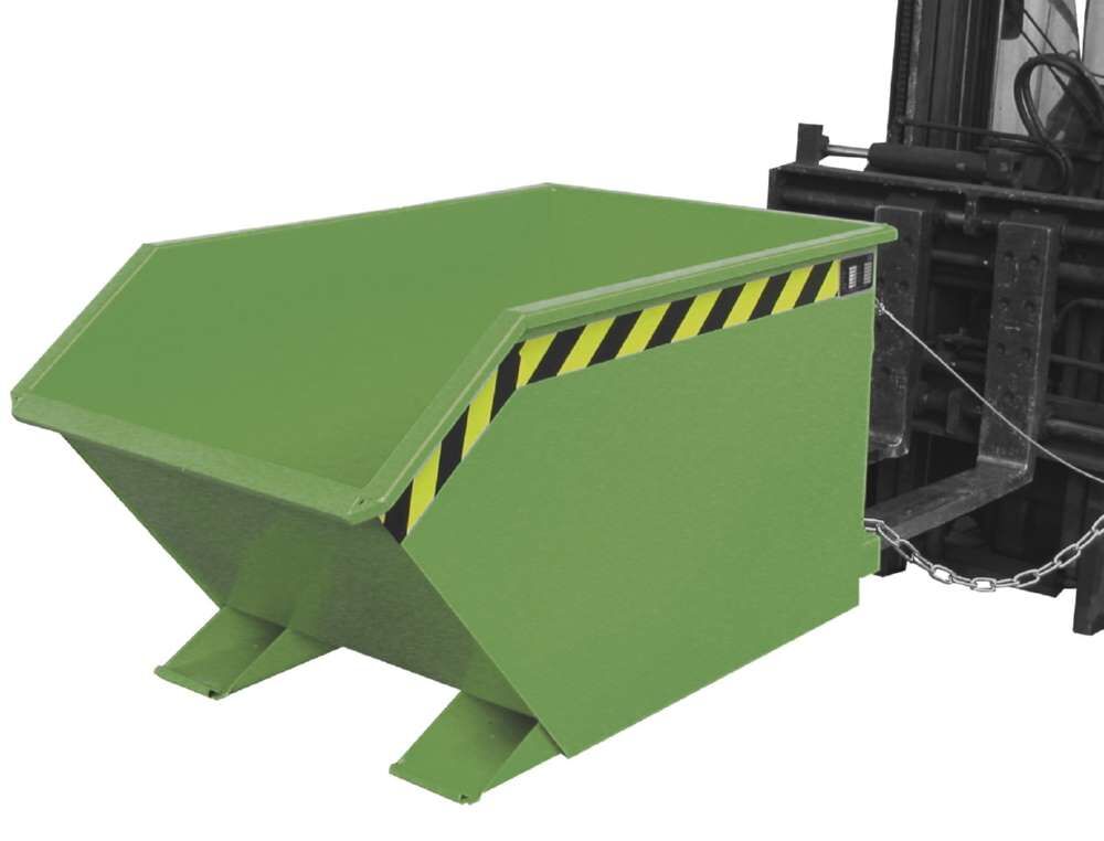 Bauer Kippbarer Spänebehälter SGU 50 lackiert resedagrün 780 x 1440 x 680 mm Produktbild Bauer Kippbarer Spänebehälter SGU 50 lackiert resedagrün 780 x 1440 x 680 mm bild 2