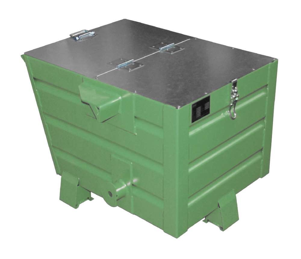 Bauer Stapelkipper BSK 30 lackiert resedagrün Breite 600 mm Länge 800 mm Höhe 600 mm Produktbild Bauer Stapelkipper BSK 30 lackiert resedagrün Breite 600 mm Länge 800 mm Höhe 600 mm bild 2