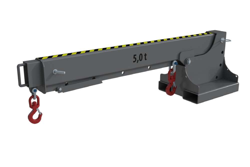 Bauer Teleskop-Lader KTH 5,0 lackiert mausgrau 2 Wirbellasthaken Produktbild Bauer Teleskop-Lader KTH 5,0 lackiert mausgrau 2 Wirbellasthaken