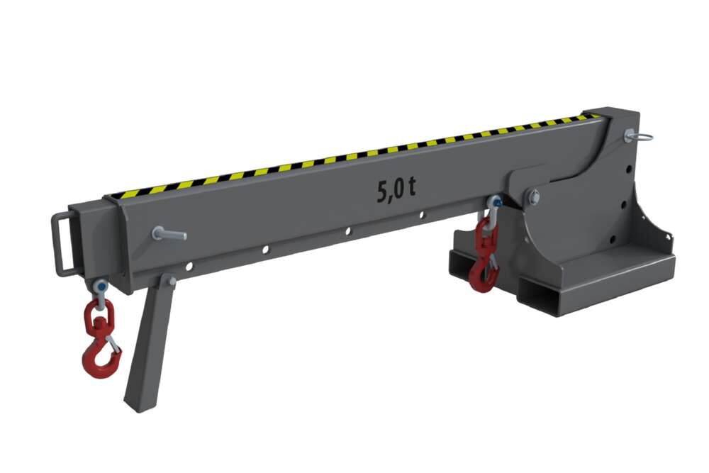 Bauer Teleskop-Lader KTH 5,0 lackiert mausgrau 2 Wirbellasthaken Produktbild Bauer Teleskop-Lader KTH 5,0 lackiert mausgrau 2 Wirbellasthaken bild 2