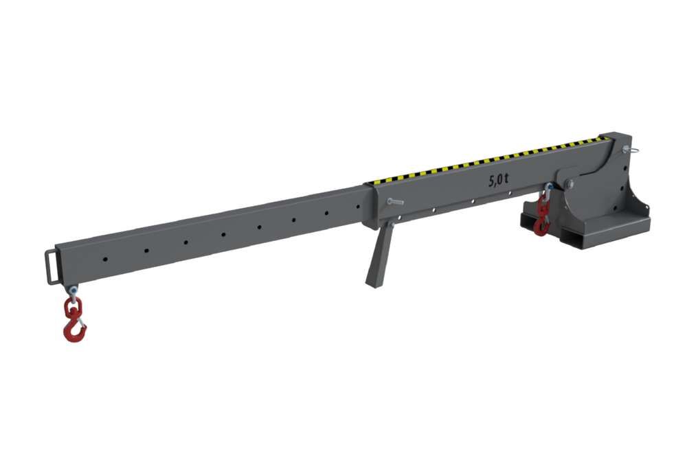 Bauer Teleskop-Lader KTH 5,0 lackiert mausgrau 2 Wirbellasthaken Produktbild Bauer Teleskop-Lader KTH 5,0 lackiert mausgrau 2 Wirbellasthaken bild 3