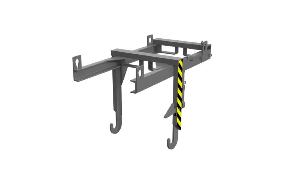 Bauer Traverse für Stapelkipper BKT 30 Einfahrbügeln und Kranösen mausgrau Produktbild Bauer Traverse für Stapelkipper BKT 30 Einfahrbügeln und Kranösen mausgrau bild 2