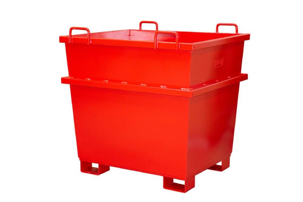 Bauer Universalcontainer UC 1000 lackiert feuerrot 1200 x 1040 x 1215 mm Produktbild Bauer Universalcontainer UC 1000 lackiert feuerrot 1200 x 1040 x 1215 mm