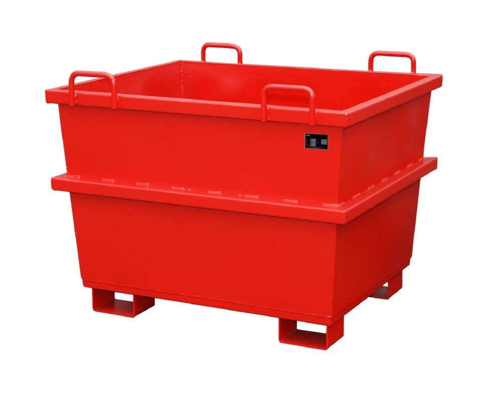 Bauer Universalcontainer UC 750 lackiert feuerrot 1200 x 1040 x 955 mm Produktbild Bauer Universalcontainer UC 750 lackiert feuerrot 1200 x 1040 x 955 mm