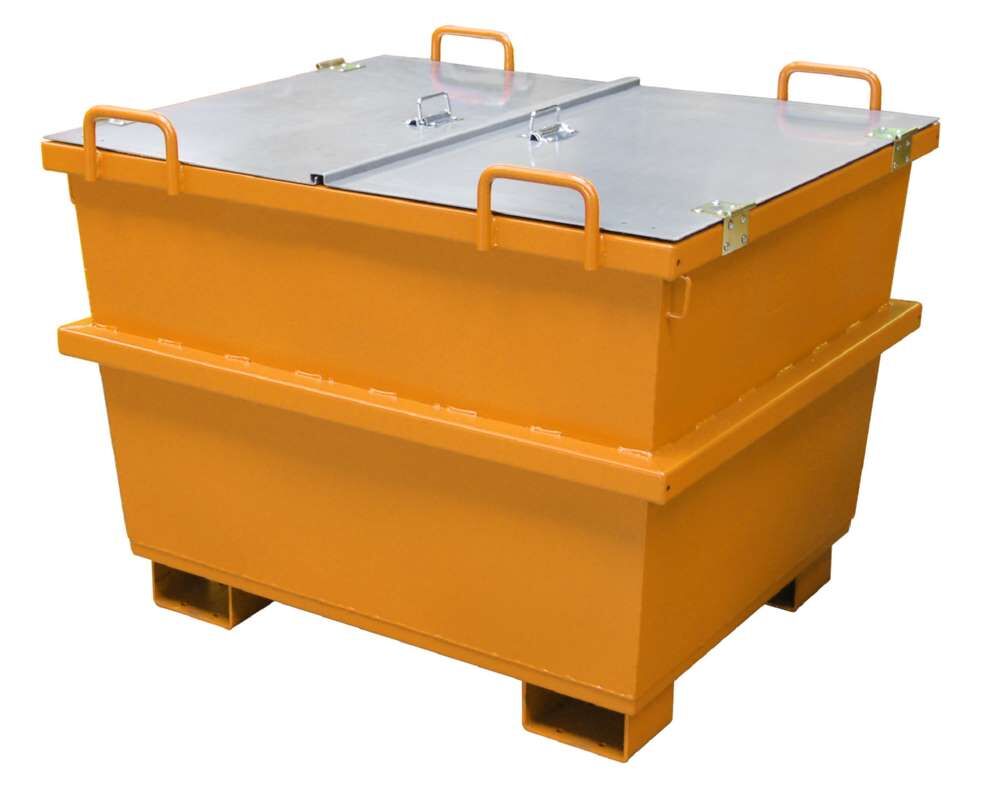 Bauer Universalcontainer UC 750 Ineinander stapelbar lackiert gelborange Produktbild Bauer Universalcontainer UC 750 Ineinander stapelbar lackiert gelborange bild 2