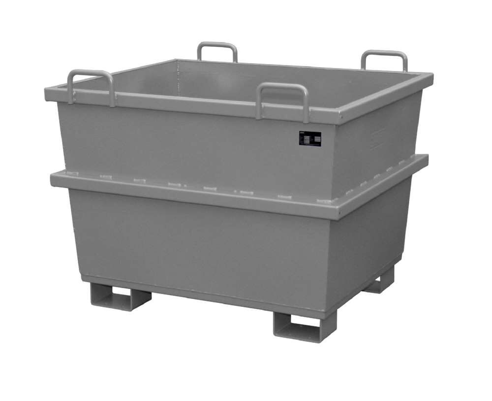 Bauer Universalcontainer UC 750 lackiert mausgrau 1200 x 1040 x 955 mm Produktbild Bauer Universalcontainer UC 750 lackiert mausgrau 1200 x 1040 x 955 mm