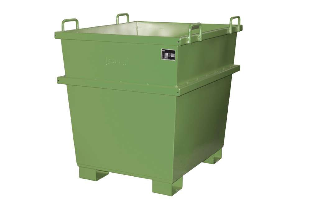 Bauer Universalcontainer UC 1000 lackiert resedagrün 1200 x 1040 x 1215 mm Produktbild Bauer Universalcontainer UC 1000 lackiert resedagrün 1200 x 1040 x 1215 mm bild 2