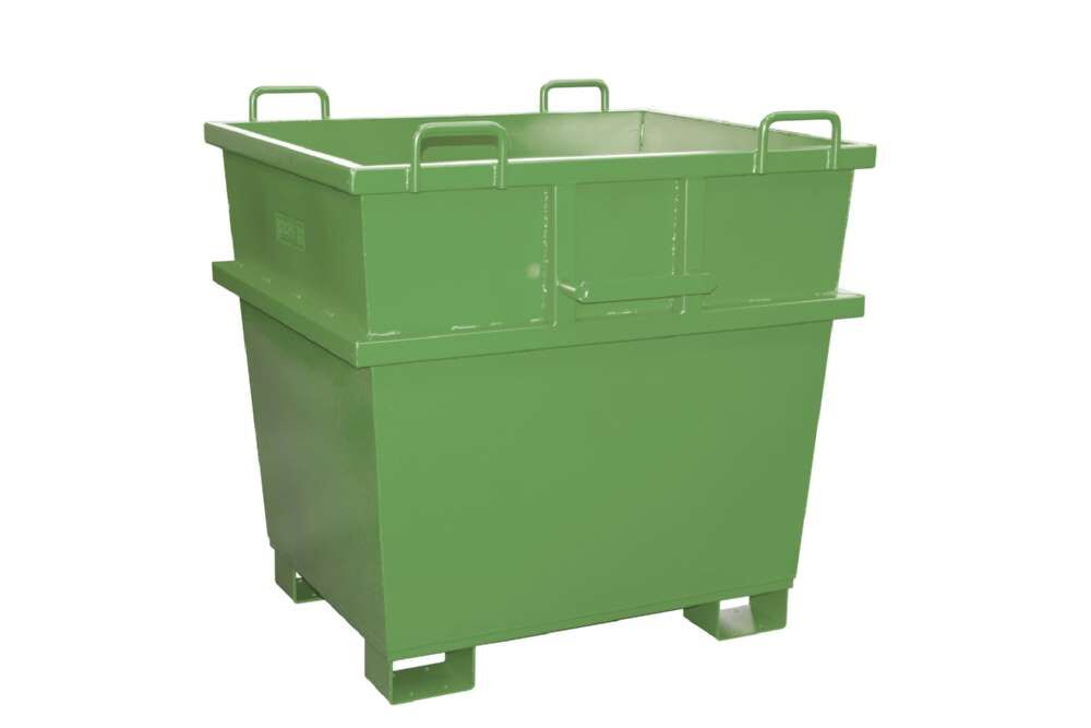 Bauer Universalcontainer UC 1000 lackiert resedagrün 1200 x 1040 x 1215 mm Produktbild Bauer Universalcontainer UC 1000 lackiert resedagrün 1200 x 1040 x 1215 mm