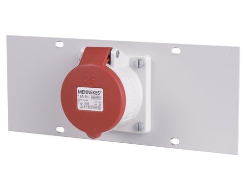 Bedrunka+Hirth Abdeckblech mit CEE-Steckdose 16 A für Energiekanal BxH 250 x 125 mm Produktbild Bedrunka+Hirth Abdeckblech mit CEE-Steckdose 16 A für Energiekanal BxH 250 x 125 mm