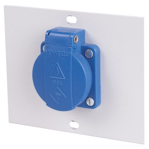 Bedrunka+Hirth Abdeckblech mit Schuko Steckdose für Energiekanal BxH 125 x 125 mm